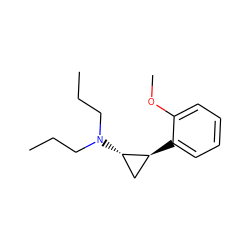 CCCN(CCC)[C@H]1C[C@@H]1c1ccccc1OC ZINC000013755512