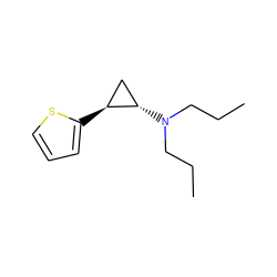 CCCN(CCC)[C@H]1C[C@@H]1c1cccs1 ZINC000013755497