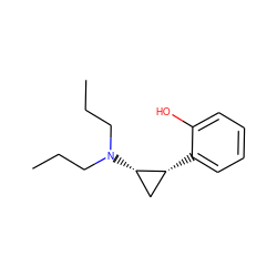 CCCN(CCC)[C@H]1C[C@H]1c1ccccc1O ZINC000027556814