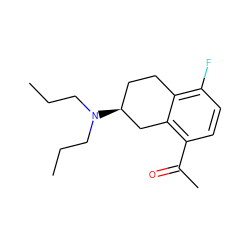 CCCN(CCC)[C@H]1CCc2c(F)ccc(C(C)=O)c2C1 ZINC000013759309