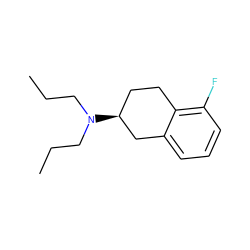 CCCN(CCC)[C@H]1CCc2c(F)cccc2C1 ZINC000013759322