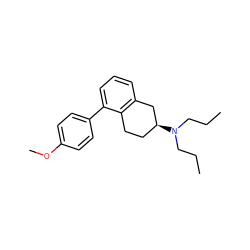 CCCN(CCC)[C@H]1CCc2c(cccc2-c2ccc(OC)cc2)C1 ZINC000013581250