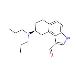 CCCN(CCC)[C@H]1CCc2ccc3[nH]cc(C=O)c3c2C1 ZINC000000005554