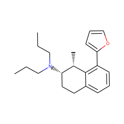 CCCN(CCC)[C@H]1CCc2cccc(-c3ccco3)c2[C@H]1C ZINC000013740175