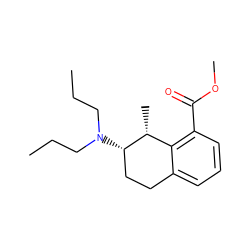 CCCN(CCC)[C@H]1CCc2cccc(C(=O)OC)c2[C@H]1C ZINC000013740181