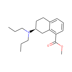 CCCN(CCC)[C@H]1CCc2cccc(C(=O)OC)c2C1 ZINC000013732340