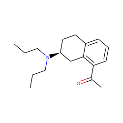 CCCN(CCC)[C@H]1CCc2cccc(C(C)=O)c2C1 ZINC000001552435