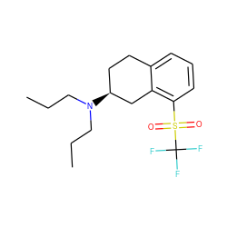 CCCN(CCC)[C@H]1CCc2cccc(S(=O)(=O)C(F)(F)F)c2C1 ZINC000027323075