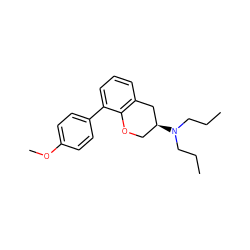 CCCN(CCC)[C@H]1COc2c(cccc2-c2ccc(OC)cc2)C1 ZINC000013581263