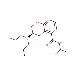 CCCN(CCC)[C@H]1COc2cccc(C(=O)NC(C)C)c2C1 ZINC000013809375