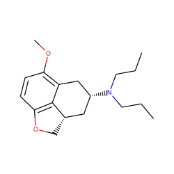 CCCN(CCC)[C@H]1Cc2c(OC)ccc3c2[C@@H](CO3)C1 ZINC000013779777