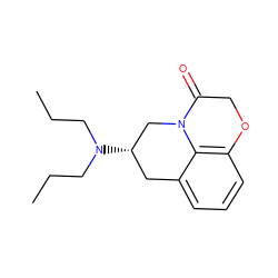 CCCN(CCC)[C@H]1Cc2cccc3c2N(C1)C(=O)CO3 ZINC000012356014