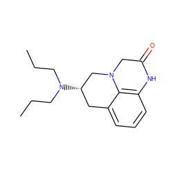 CCCN(CCC)[C@H]1Cc2cccc3c2N(CC(=O)N3)C1 ZINC000013452271