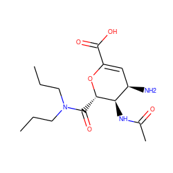 CCCN(CCC)C(=O)[C@@H]1OC(C(=O)O)=C[C@@H](N)[C@H]1NC(C)=O ZINC000027744752