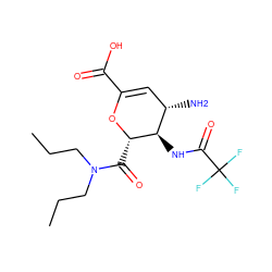 CCCN(CCC)C(=O)[C@@H]1OC(C(=O)O)=C[C@H](N)[C@H]1NC(=O)C(F)(F)F ZINC000003933032