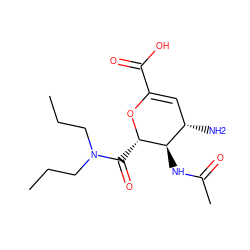 CCCN(CCC)C(=O)[C@@H]1OC(C(=O)O)=C[C@H](N)[C@H]1NC(C)=O ZINC000003826222