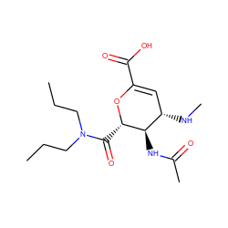 CCCN(CCC)C(=O)[C@@H]1OC(C(=O)O)=C[C@H](NC)[C@H]1NC(C)=O ZINC000027736274