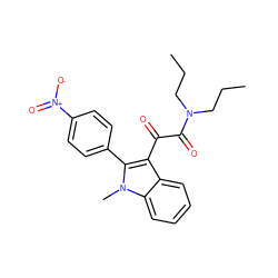 CCCN(CCC)C(=O)C(=O)c1c(-c2ccc([N+](=O)[O-])cc2)n(C)c2ccccc12 ZINC000066104515