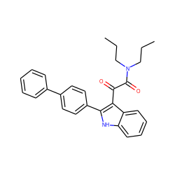 CCCN(CCC)C(=O)C(=O)c1c(-c2ccc(-c3ccccc3)cc2)[nH]c2ccccc12 ZINC000473084155