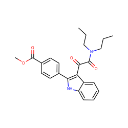 CCCN(CCC)C(=O)C(=O)c1c(-c2ccc(C(=O)OC)cc2)[nH]c2ccccc12 ZINC000473084254