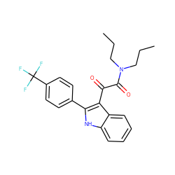 CCCN(CCC)C(=O)C(=O)c1c(-c2ccc(C(F)(F)F)cc2)[nH]c2ccccc12 ZINC000040422160