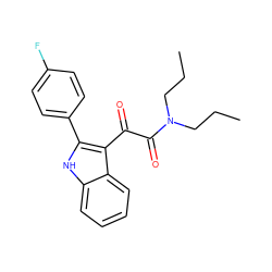 CCCN(CCC)C(=O)C(=O)c1c(-c2ccc(F)cc2)[nH]c2ccccc12 ZINC000013560051