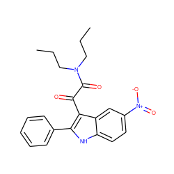 CCCN(CCC)C(=O)C(=O)c1c(-c2ccccc2)[nH]c2ccc([N+](=O)[O-])cc12 ZINC000040953943