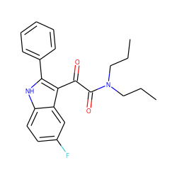 CCCN(CCC)C(=O)C(=O)c1c(-c2ccccc2)[nH]c2ccc(F)cc12 ZINC000040423467