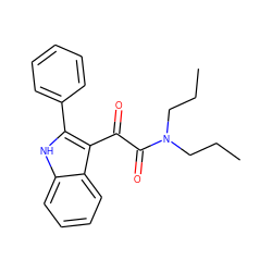 CCCN(CCC)C(=O)C(=O)c1c(-c2ccccc2)[nH]c2ccccc12 ZINC000013560038