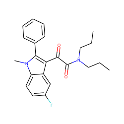 CCCN(CCC)C(=O)C(=O)c1c(-c2ccccc2)n(C)c2ccc(F)cc12 ZINC000066099796