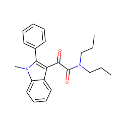 CCCN(CCC)C(=O)C(=O)c1c(-c2ccccc2)n(C)c2ccccc12 ZINC000066101310