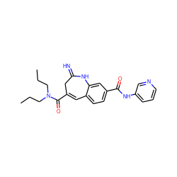 CCCN(CCC)C(=O)C1=Cc2ccc(C(=O)Nc3cccnc3)cc2NC(=N)C1 ZINC001772650163