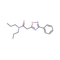 CCCN(CCC)C(=O)Cc1nc(-c2ccccc2)no1 ZINC000072118384