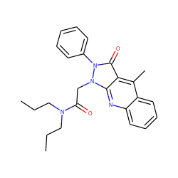 CCCN(CCC)C(=O)Cn1c2nc3ccccc3c(C)c2c(=O)n1-c1ccccc1 ZINC000073165200