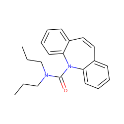 CCCN(CCC)C(=O)N1c2ccccc2C=Cc2ccccc21 ZINC000103231470