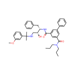 CCCN(CCC)C(=O)c1cc(C(=O)N[C@@H](Cc2ccccc2)[C@H](O)CNC(C)(C)c2cccc(OC)c2)cc(-c2ccccc2)c1 ZINC000169342051