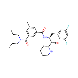 CCCN(CCC)C(=O)c1cc(C)cc(C(=O)N[C@@H](Cc2cc(F)cc(F)c2)[C@H](O)[C@H]2CCCCN2)c1 ZINC000029129051