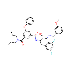 CCCN(CCC)C(=O)c1cc(Oc2ccccc2)cc(C(=O)N[C@@H](Cc2cc(F)cc(F)c2)[C@H](O)CNCc2cccc(OC)c2)c1 ZINC000049614594