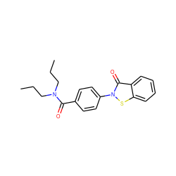 CCCN(CCC)C(=O)c1ccc(-n2sc3ccccc3c2=O)cc1 ZINC000064704940