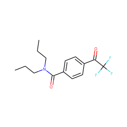 CCCN(CCC)C(=O)c1ccc(C(=O)C(F)(F)F)cc1 ZINC000028880298