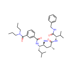 CCCN(CCC)C(=O)c1cccc(C(=O)N[C@@H](CC(C)C)[C@@H](N)C[C@@H](C)C(=O)N[C@H](C(=O)NCc2ccccc2)C(C)C)c1 ZINC000010339576