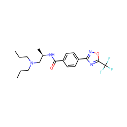 CCCN(CCC)C[C@@H](C)NC(=O)c1ccc(-c2noc(C(F)(F)F)n2)cc1 ZINC000142907912