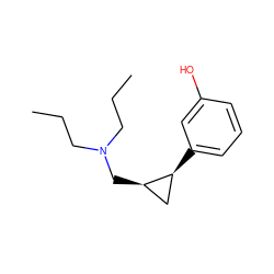 CCCN(CCC)C[C@@H]1C[C@@H]1c1cccc(O)c1 ZINC000027417396