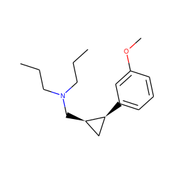 CCCN(CCC)C[C@@H]1C[C@@H]1c1cccc(OC)c1 ZINC000027418184