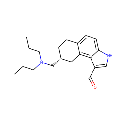 CCCN(CCC)C[C@@H]1CCc2ccc3[nH]cc(C=O)c3c2C1 ZINC000013741778