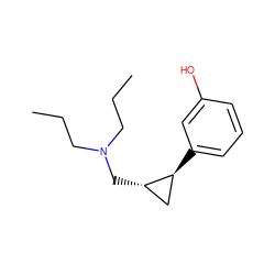 CCCN(CCC)C[C@H]1C[C@@H]1c1cccc(O)c1 ZINC000027409407