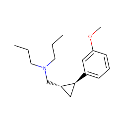 CCCN(CCC)C[C@H]1C[C@@H]1c1cccc(OC)c1 ZINC000027410217