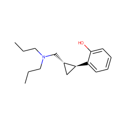 CCCN(CCC)C[C@H]1C[C@@H]1c1ccccc1O ZINC000027410213