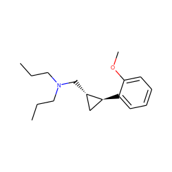 CCCN(CCC)C[C@H]1C[C@@H]1c1ccccc1OC ZINC000027422188