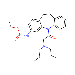 CCCN(CCC)CC(=O)N1c2ccccc2CCc2ccc(NC(=O)OCC)cc21 ZINC000653811017